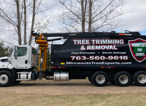 parked MN Tree Experts truck - Minnesota Tree Experts Tree Trimming, Removal and Disease Care